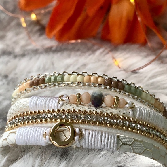 🍃💐Multi texture leather bracelet 💐🍃 - Picture 7 of 8